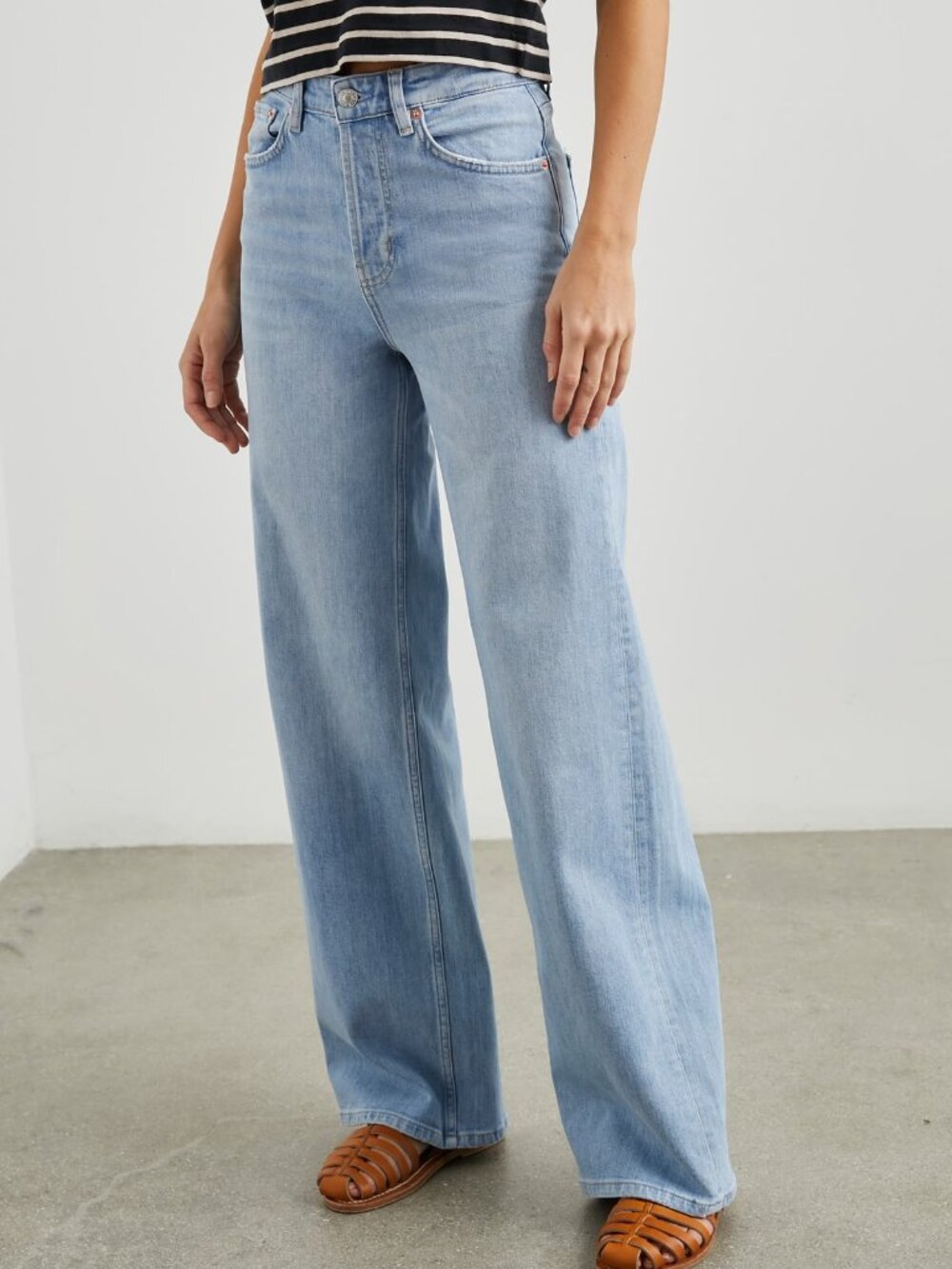 Rails Getty Wide Leg  High Rise Jeans Light Wash